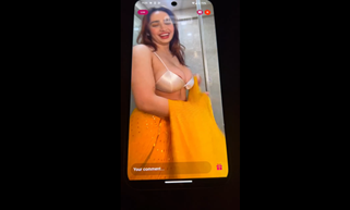 Aditi mistry Nude Unseen yellow Saree Shower live